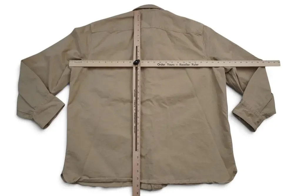 Banana Republic Shirt Mens XL Beige Heavy Twill Button Front Long Sleeve Shacket